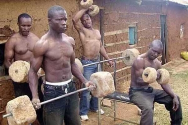 Salle de musculation en Afrique